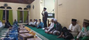 Sambutan Pj.Bupati Sirajudin Lasena,seusai Sholat Tarawih berjamaah di Masjid Baiturahman Desa inomunga Kecamatan Kaidipang Bolmong Utara (13.03.2024)